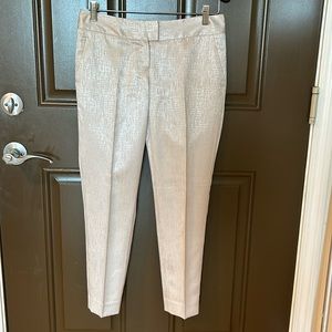 The Limited drew fit pants. Silver alligator print.